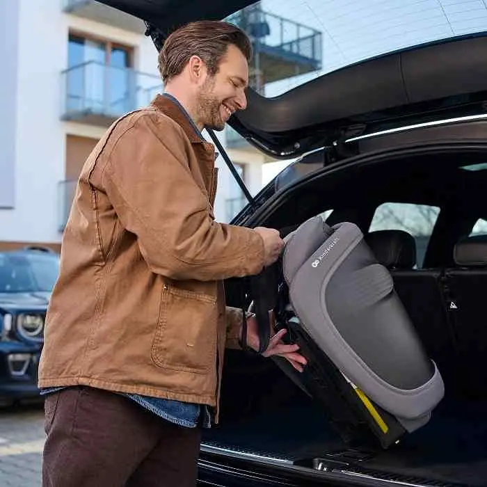 Детское автокресло KinderKraft Fix2Go i-Size, серый на tehnoparc.md Детское автокресло KinderKraft Fix2Go i-Size, серый