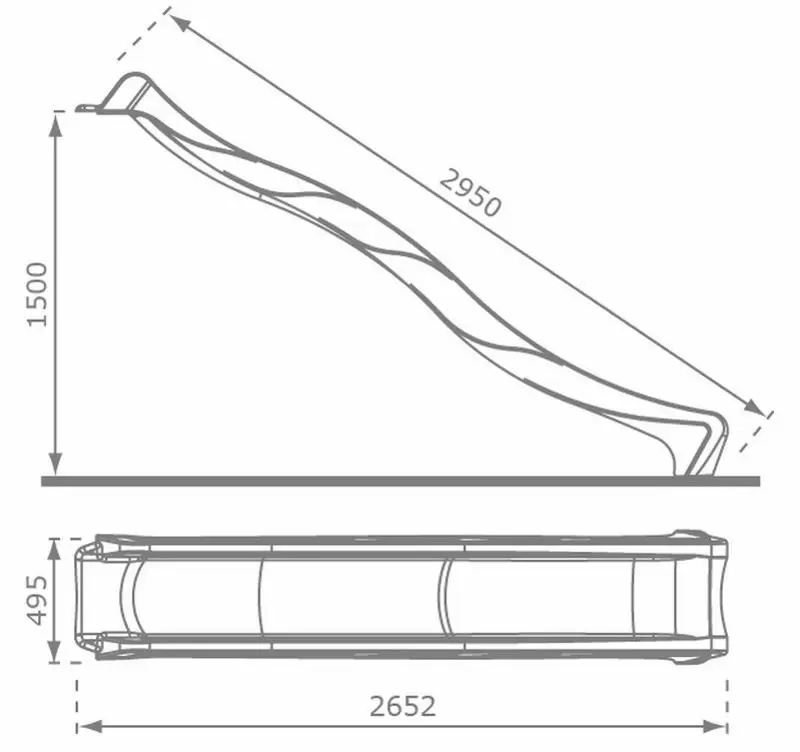 Скат горки KBT SLI000037, зеленый