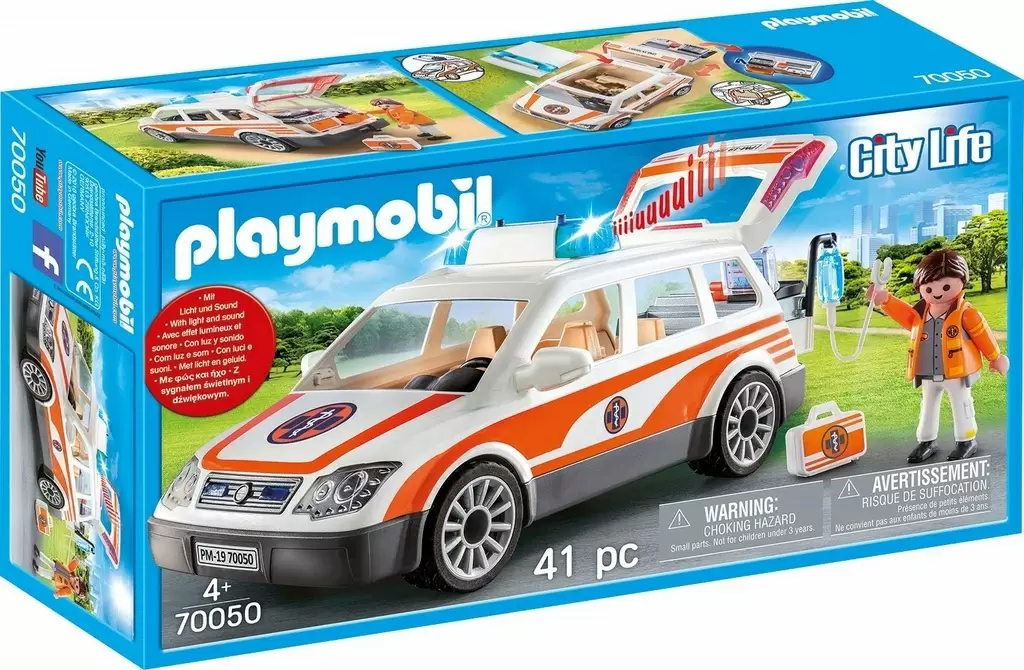 Set jucării Playmobil Emergency Car with Sren