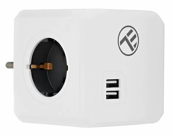 Protecție împotriva supratensiunii Tellur PowerCube (2xUSB), alb
