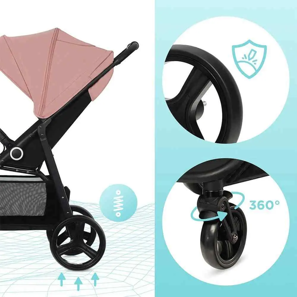 Коляска KinderKraft Grande Plus, розовый