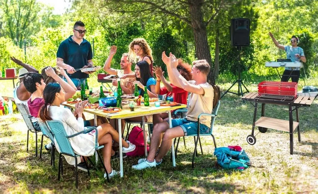 Grătar GardenLine BBQ5283, negru/roșu pe tehnoparc.md Grătar GardenLine BBQ5283, negru/roșu