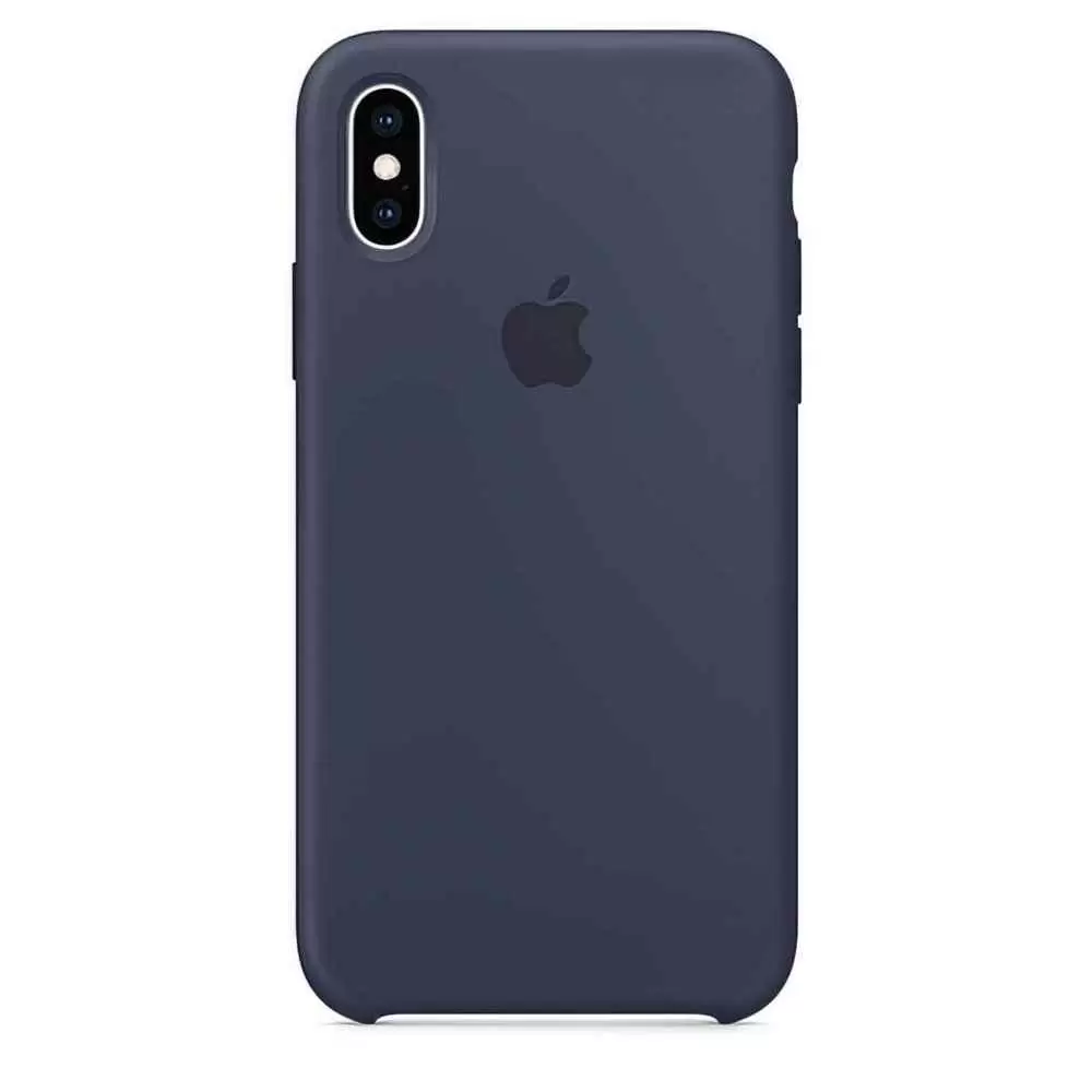 Чехол Apple Silicone Case iPhone XS, темно-синий