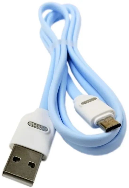 Cablu USB XO Type-C Cable Flat NB150, albastru deschis