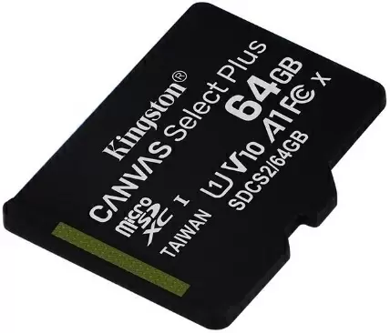 Card de memorie flash Kingston microSD Class 10 A1 UHS-I, 64GB, negru