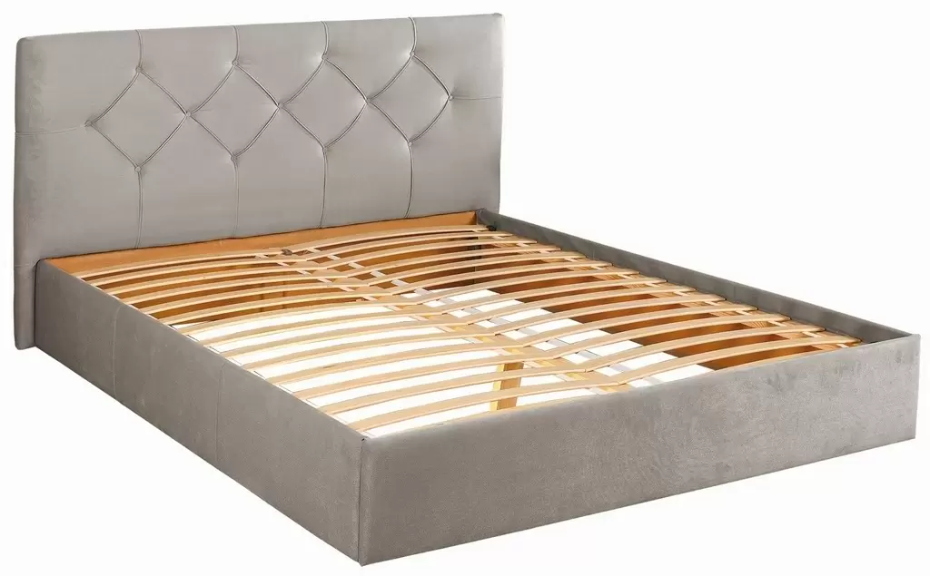 Кровать Modern Aura Kanna 92 ламельное основание 160x200см, светло-серый