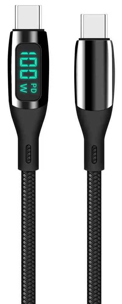 USB Кабель Helmet Type-C to Type-C 100W 1.2m, черный