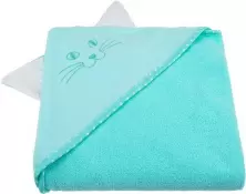Полотенце для детей Qmini Cat 80x80см, голубой