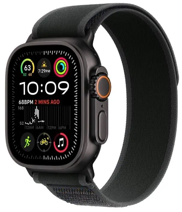 Smartwatch Apple Watch Ultra 2 GPS + Cellular 49mm Black Titanium Case with Black Trail Loop