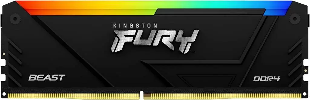 Оперативная память Kingston Fury Beast RGB 8GB DDR4-3200MHz, CL16-18-18, 1.35V