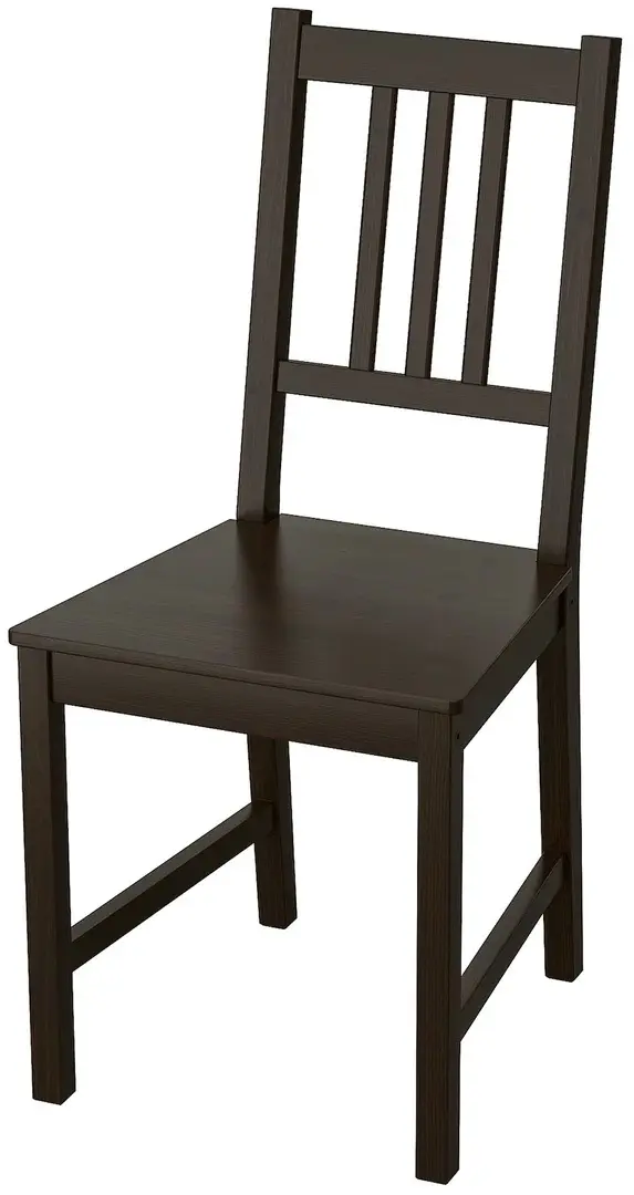 Scaun IKEA Stefan, negru-maro