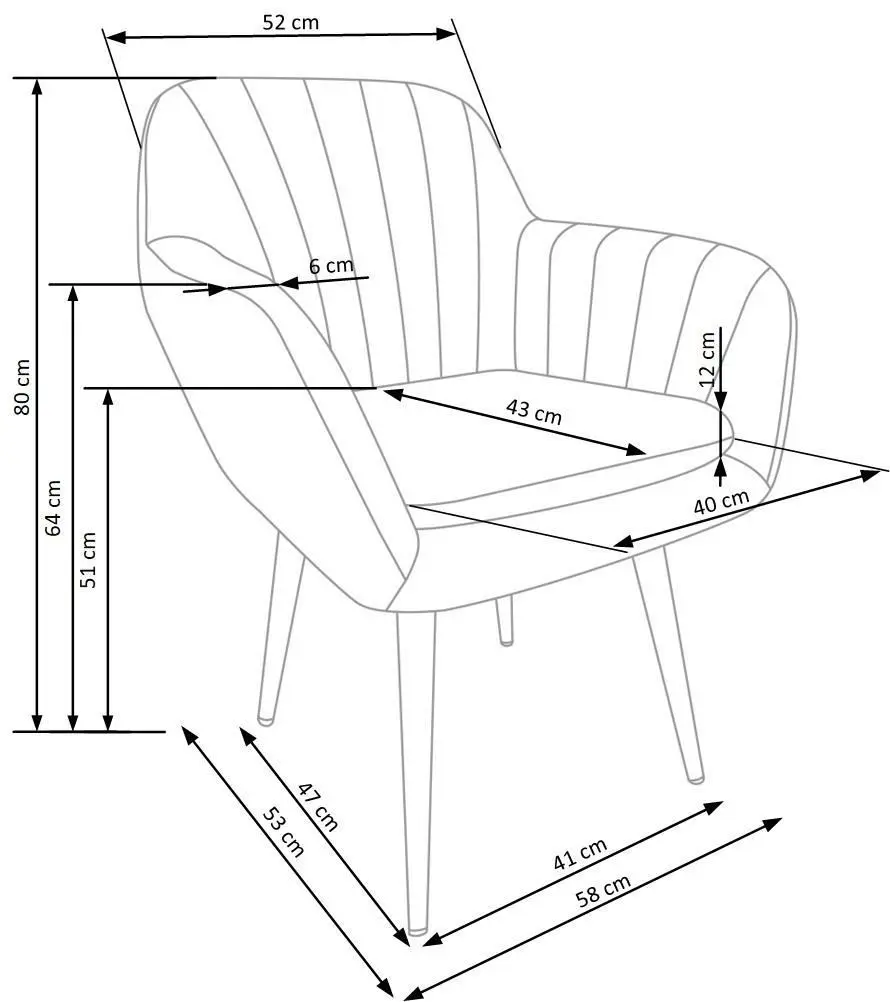 Scaun Halmar K429, gri/negru