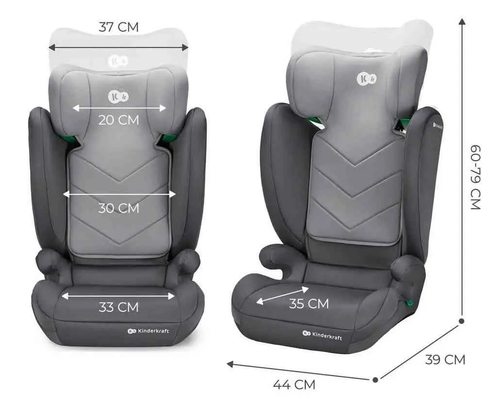 Детское автокресло KinderKraft I-Spark i-Size, серый