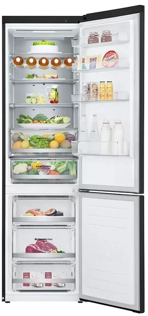 Холодильник LG GBB72MCUDN, черный