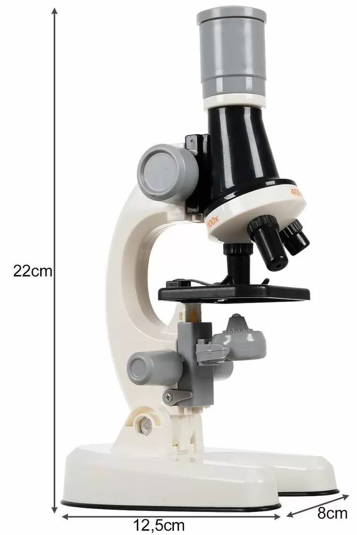 Microscop Kruzzel 19761, alb/gri