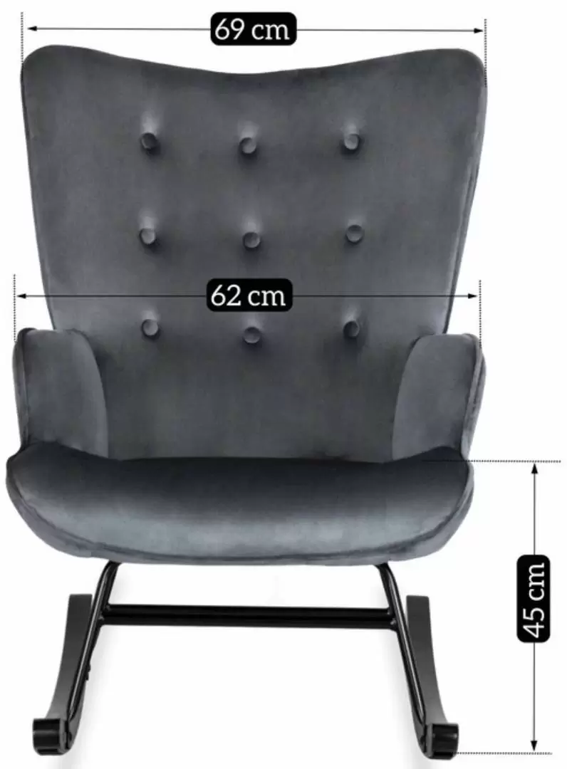 Кресло Mebel Elite Elis, серый/черный