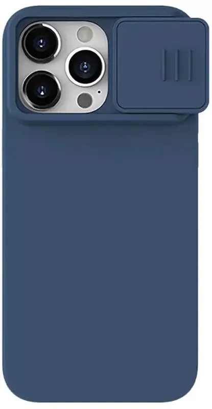 Husă de protecție Nillkin Apple iPhone 15 Pro Max CamShield Silky Silicone Case, albastru