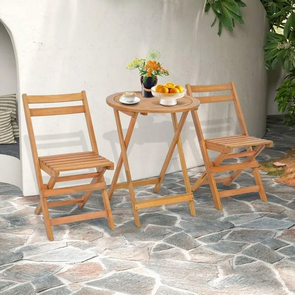 Set mobilă de grădină Costway HW71590, natural