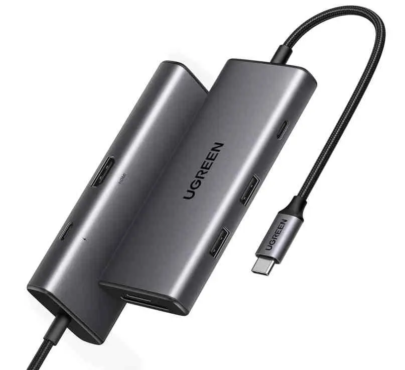 Multiplicator Ugreen Revodok Pro 107 7 in 1, gri