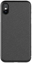 Husă de protecție Nillkin Apple iPhone XS/X Synthetic Fiber, negru/gri pe tehnoparc.md Husă de protecție Nillkin Apple iPhone XS/X Synthetic Fiber, negru/gri