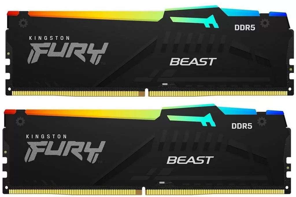 Memorie Kingston Fury Beast RGB 64GB (2x32GB) DDR5-6000MHz, CL36-38-38, 1.35V