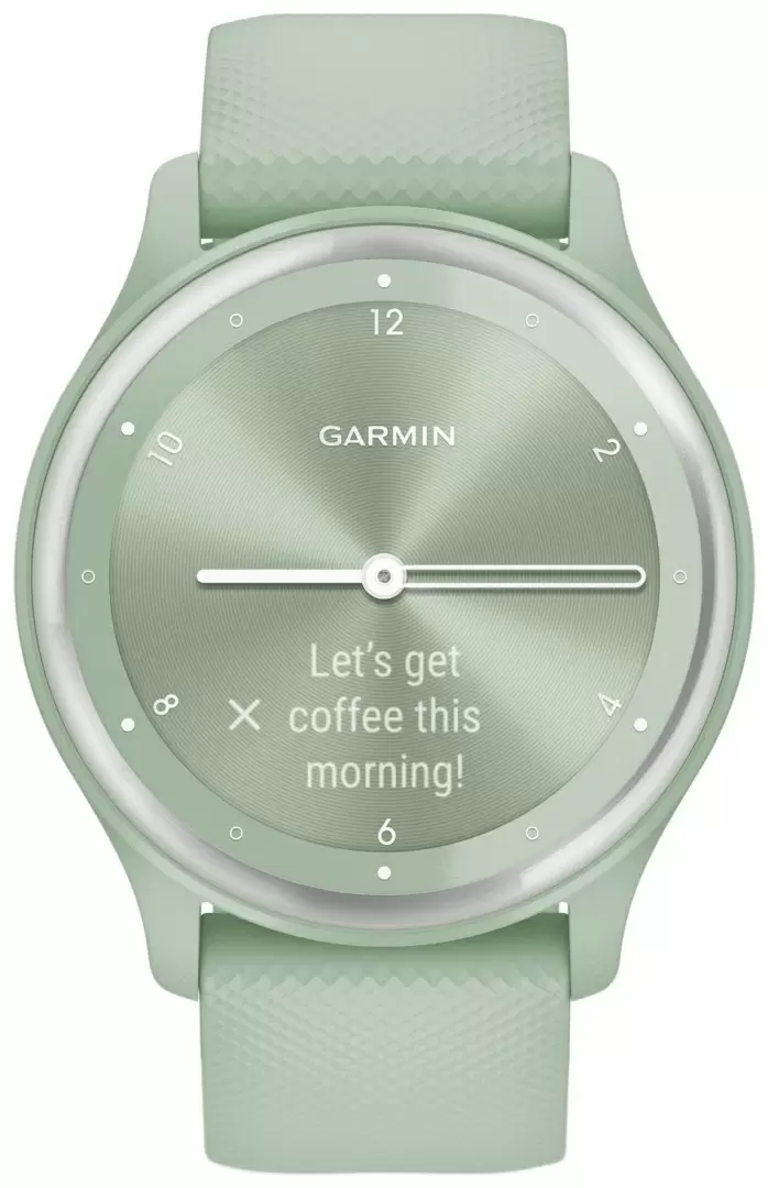 Умные часы Garmin vivomove Sport, Cool Mint Case and Silicone Band with Silver Accents
