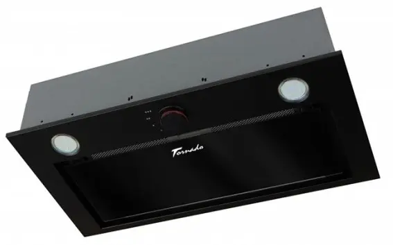 Вытяжка Tornado Modul Glass 750 (60) LED, черный/нержавеющая сталь
