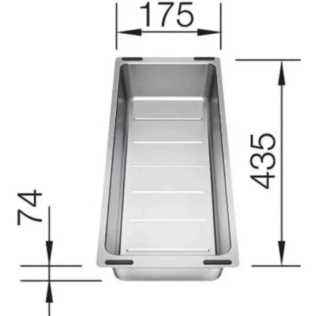 Colander chiuvete de bucătărie Blanco 227689, inox pe tehnoparc.md Colander chiuvete de bucătărie Blanco 227689, inox