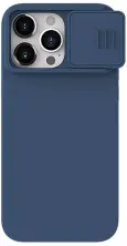 Чехол Nillkin Apple iPhone 15 Pro Max CamShield Silky Silicone Case, синий на tehnoparc.md Чехол Nillkin Apple iPhone 15 Pro Max CamShield Silky Silicone Case, синий