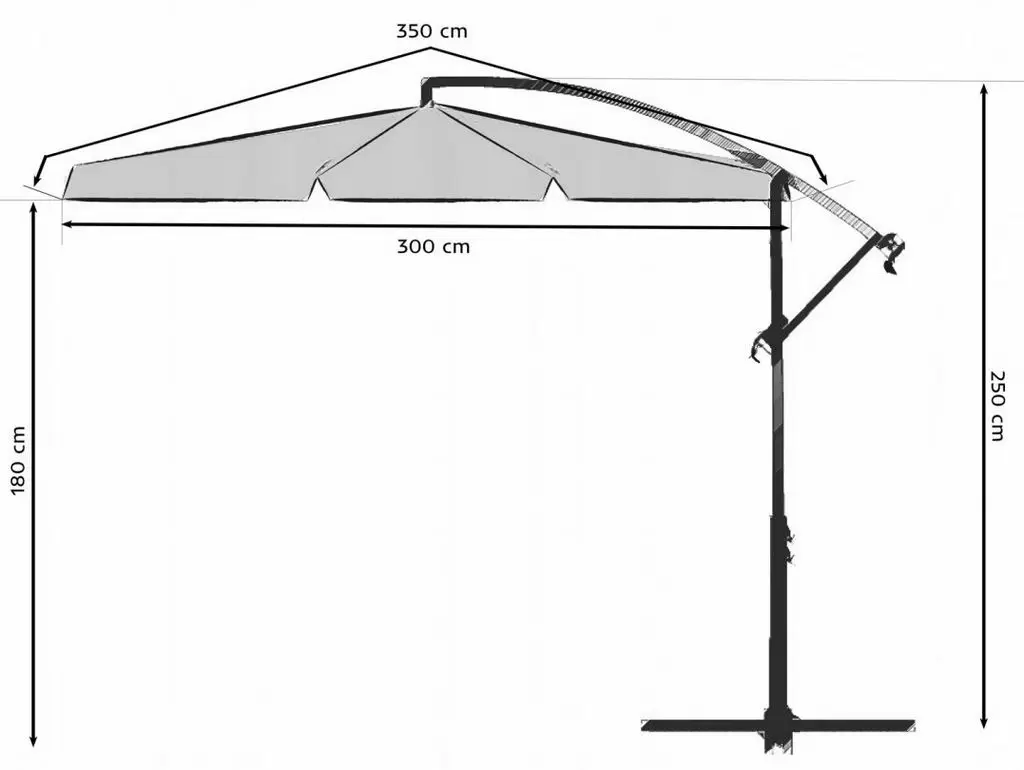 Umbrelă de gradină Plonos 4222, verde