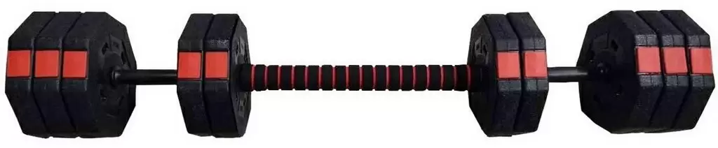 Halteră EB Fit Dumbbell Set 2x15kg, negru/roșu