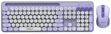 Комплект Havit KB832GCM, фиолетовый/белый