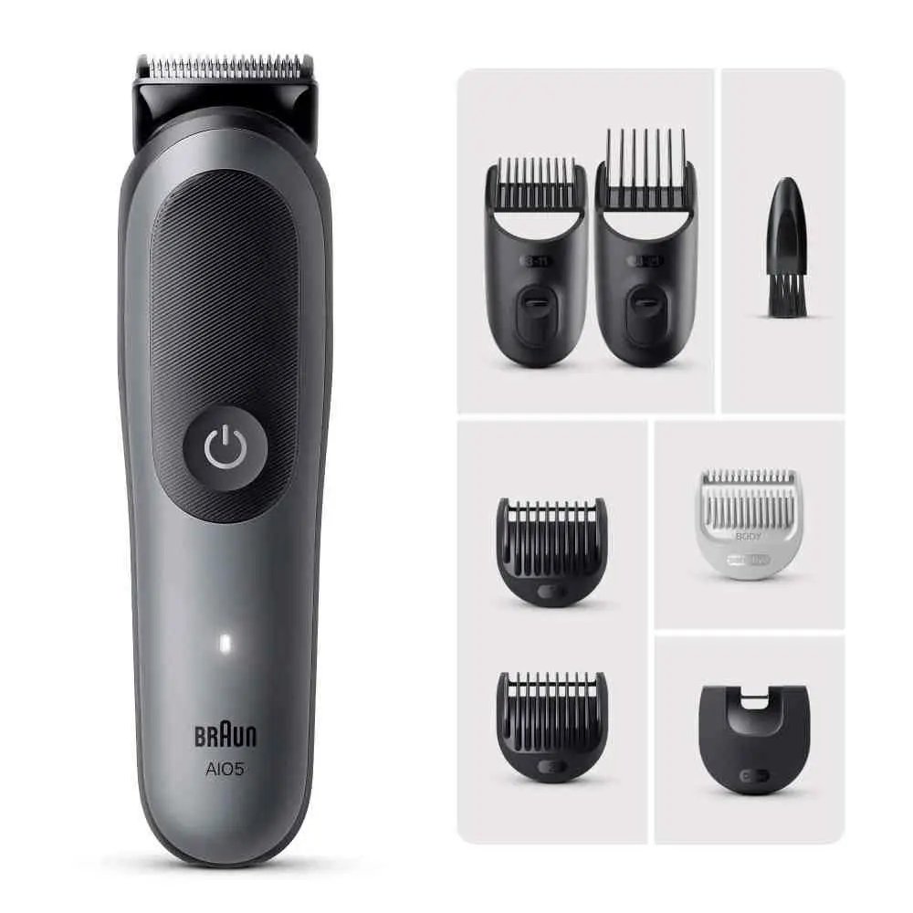 Maşină de tuns barba Braun AIO5520, gri