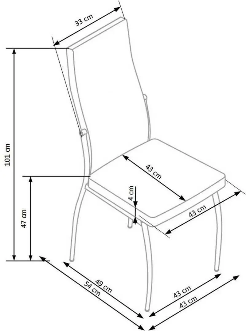 Стул Halmar K210, серый/белый