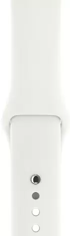 Smartwatch Apple Watch Series 3 38mm, carcasă din aluminiu argintiu, curea tip sport albă