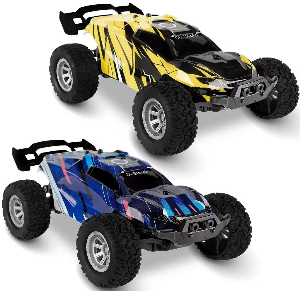 Set de mașini cu radiocomandă Overmax X-Quest, galben/albastru