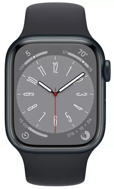 Умные часы Apple Watch Series 8 41мм, корпус из алюминия, спортивный ремешок темная ночь