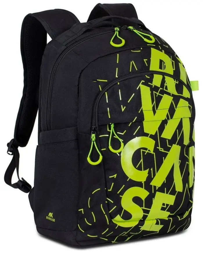 Rucsac Rivacase 5430, negru/verde