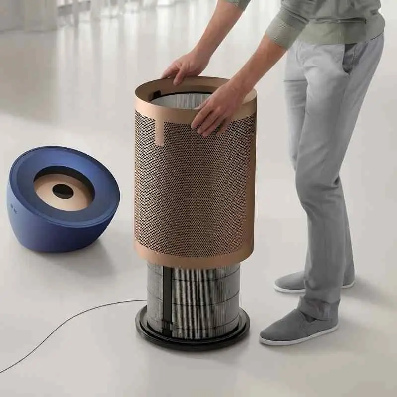 Purificator de aer Dyson BP04, albastru/auriu