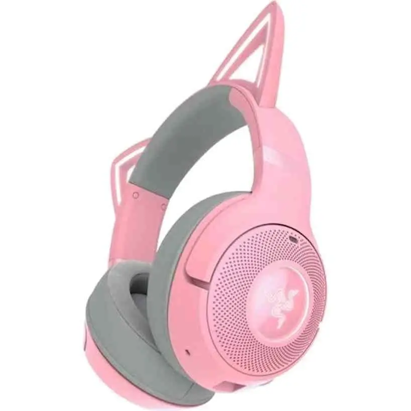 Наушники Razer Kraken Kitty V2 Quartz Edition, розовый на tehnoparc.md Наушники Razer Kraken Kitty V2 Quartz Edition, розовый
