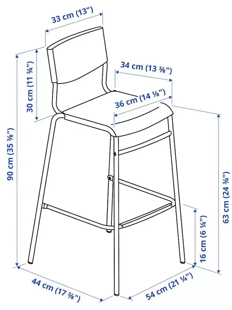 Set masă și scaune IKEA Sandsberg/Stig 2 scaune 67x67cm, negru/negru