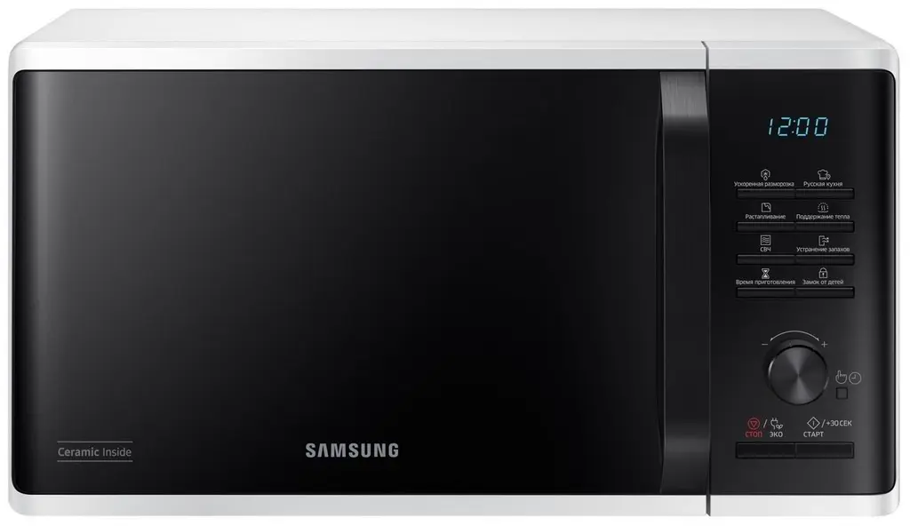 Cuptor cu microunde Samsung MS23K3515AW, alb/negru pe tehnoparc.md Cuptor cu microunde Samsung MS23K3515AW, alb/negru