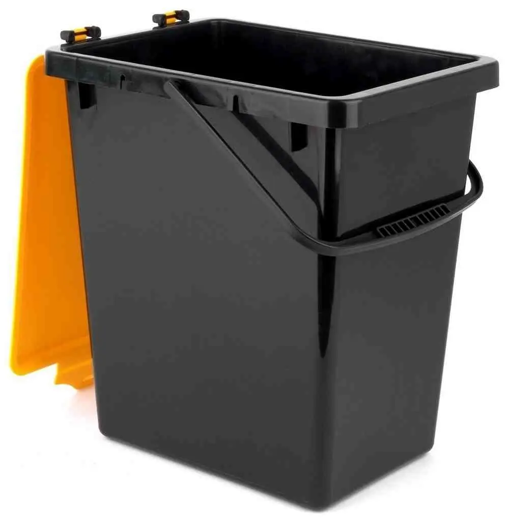 Coș de gunoi PPH Chadex 11L, negru/galben