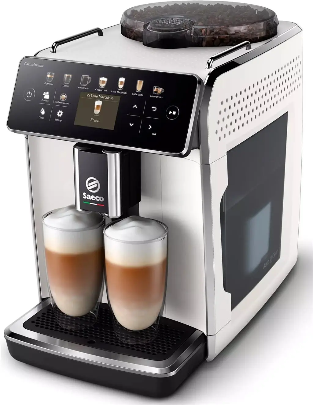 Кофемашина Saeco SM6580/20, черный/белый на tehnoparc.md Кофемашина Saeco SM6580/20, черный/белый