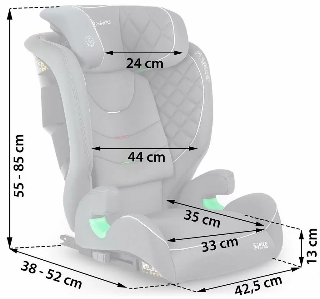 Детское автокресло Nukido Louis, серый