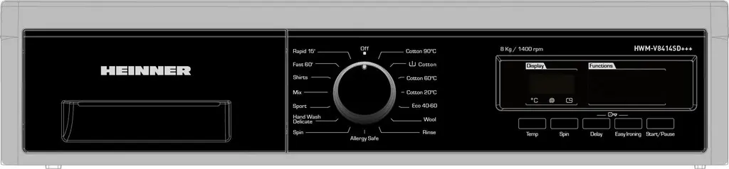 Стиральная машина Heinner HWM-V8414SD+++, серебристый