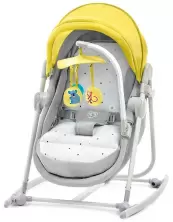 Детский шезлонг KinderKraft Unimo, желтый/серый