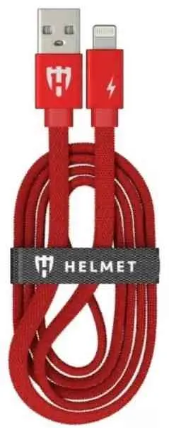 Cablu USB Helmet USB to Lightning Kevlar Flat 1m, roșu