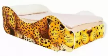 Детская кровать Бельмарко Леопард-Пятныш 70x160см, белый/коричневый