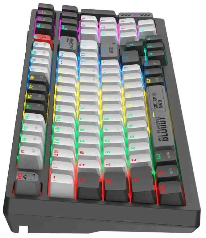 Tastatură Bloody WS98, gri/alb